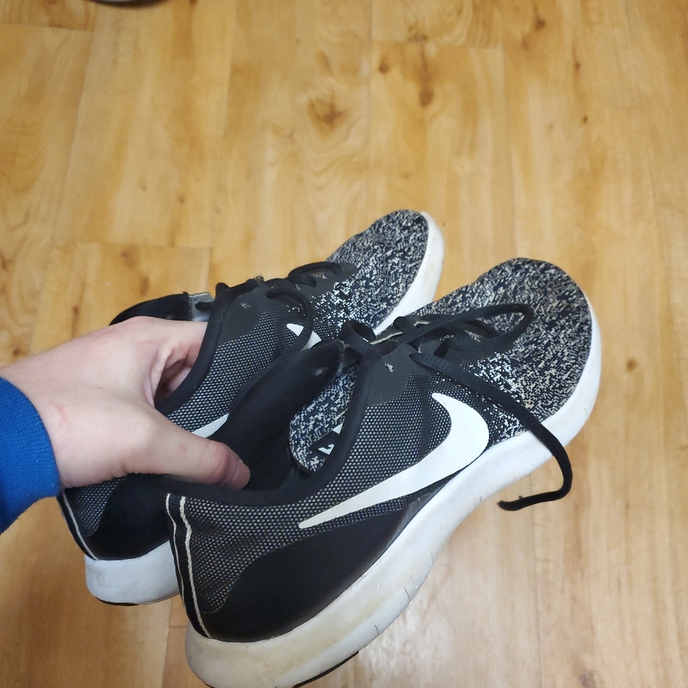 Black and white Nikes